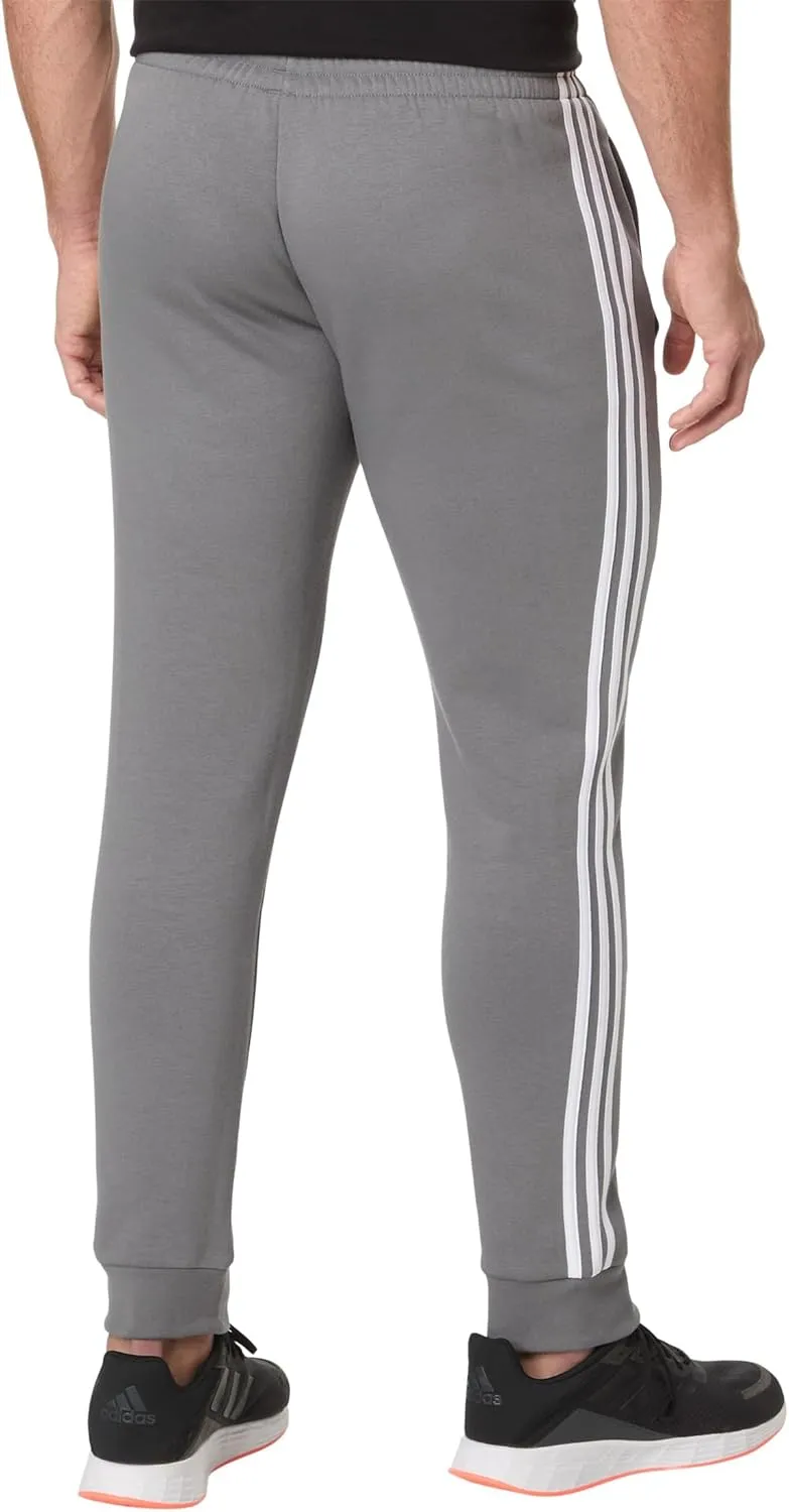 adidas Mens Essentials Fleece Striped Joggers Training Casual Comfort Technology - Blue
