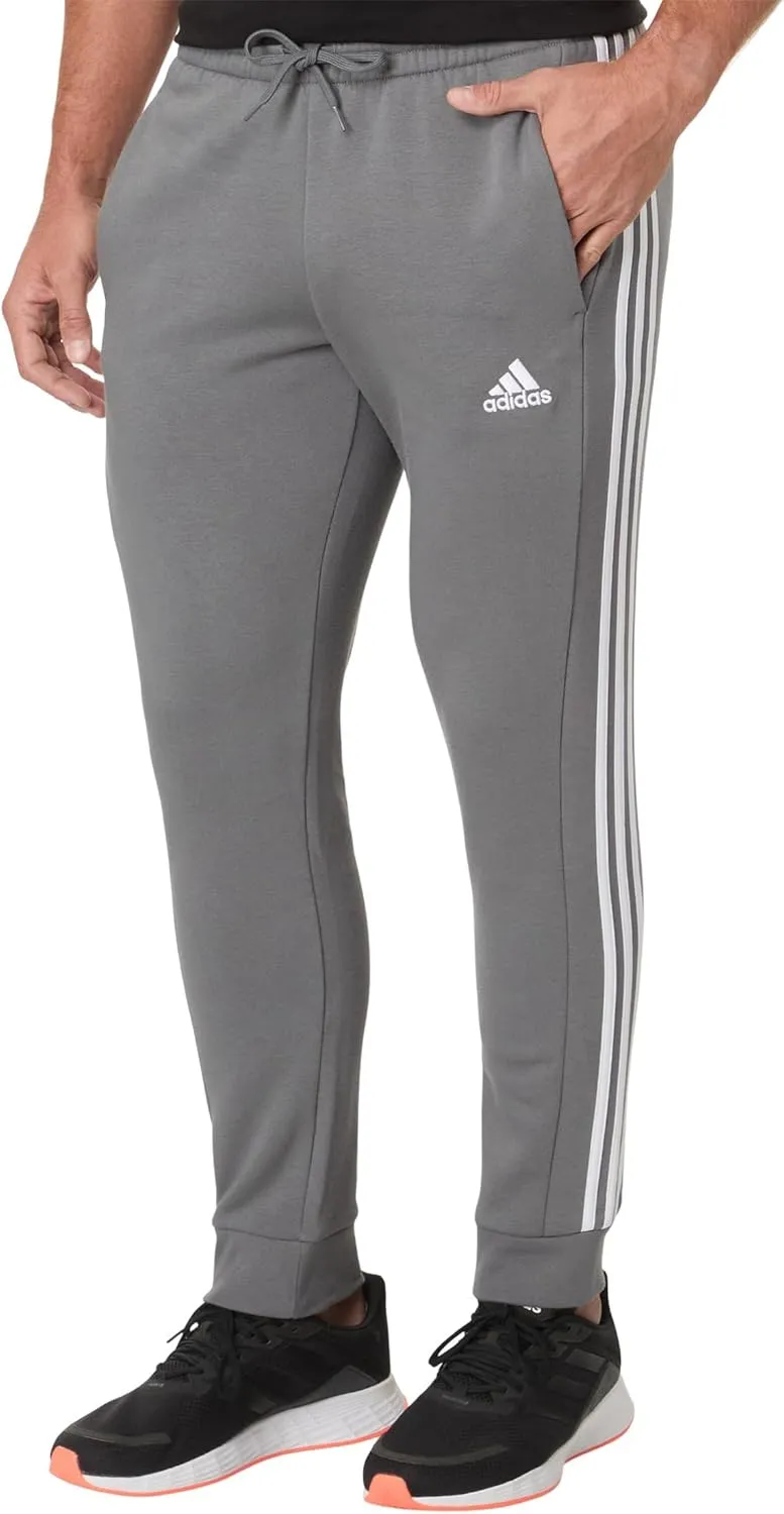 adidas Mens Essentials Fleece Striped Joggers Training Casual Comfort Technology - Blue