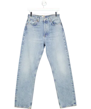 AGOLDE Blue 90's Pinch Waist High Rise Straight Jeans W27