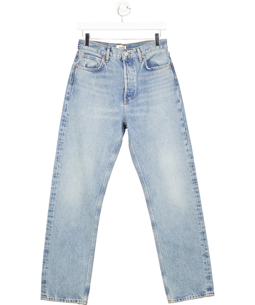 AGOLDE Blue 90's Pinch Waist High Rise Straight Jeans W27