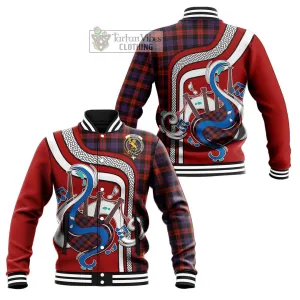 Brown (Broun) Tartan Baseball Jacket with Epic Bagpipe Style