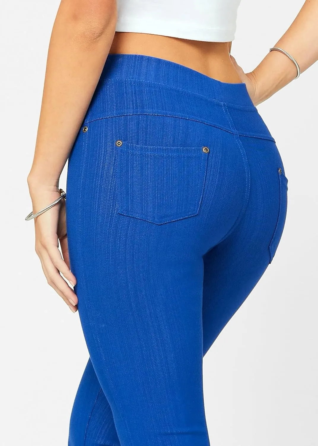 Conceited Jeggings for Women with Pockets - High Waist - Tummy Control Shaping - Regular and Plus Size