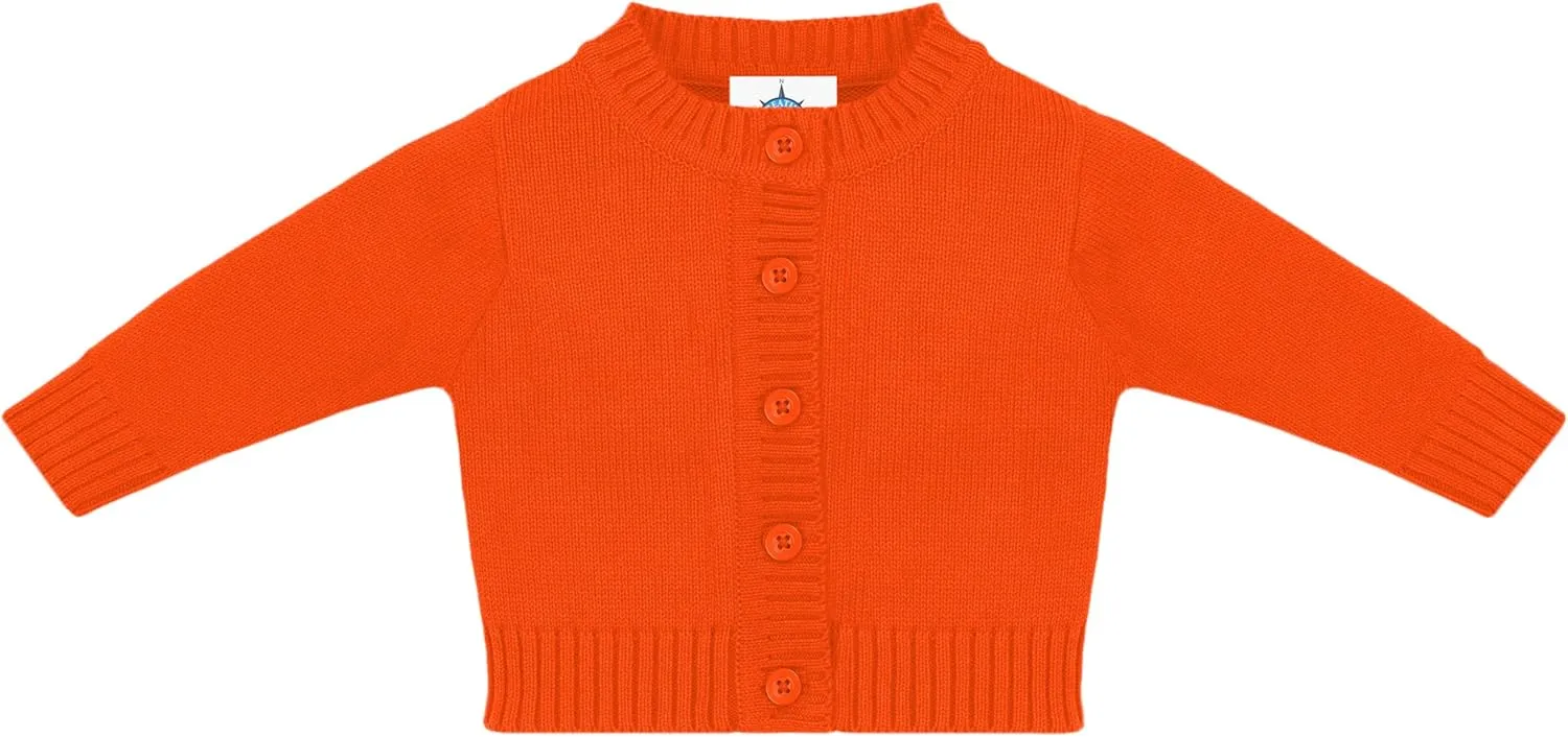 Creative Knitwear College Baby Cardigan Sweater - Long Sleeve, Multiple Colors, for Boys & Girls (0 Months - 4T)