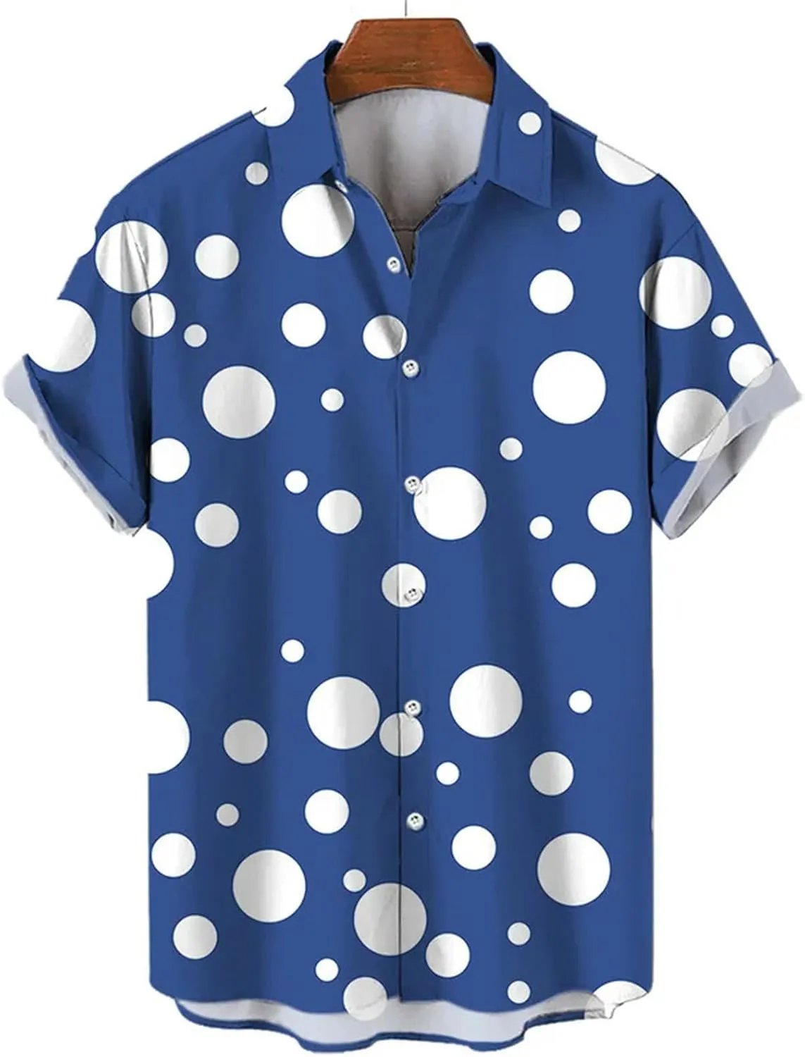 Men's Striped Hawaiian Shirts 3D Printed Fashion Button Short Sleeve Lapel Street Wear Men's Clothing