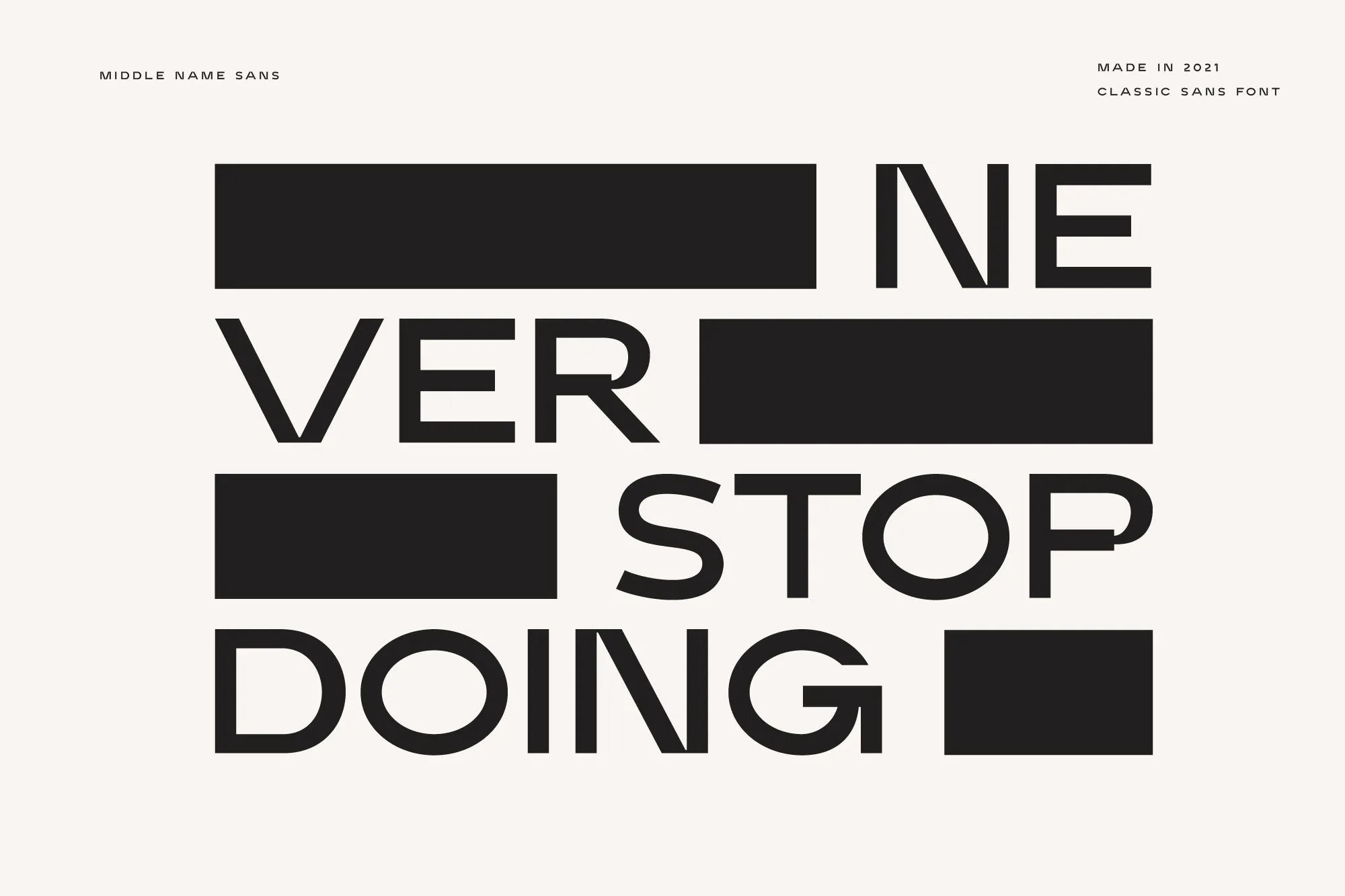 Middle Name - Minimal Classic Font