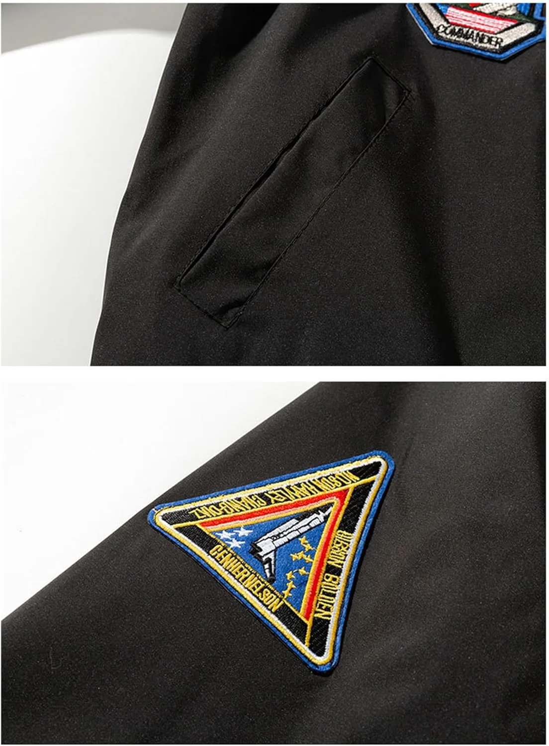 NASA jackets Men Biker Bomber Jacket, NASA Military Flight Jacket Light Air Force Moto Street Coat embroid