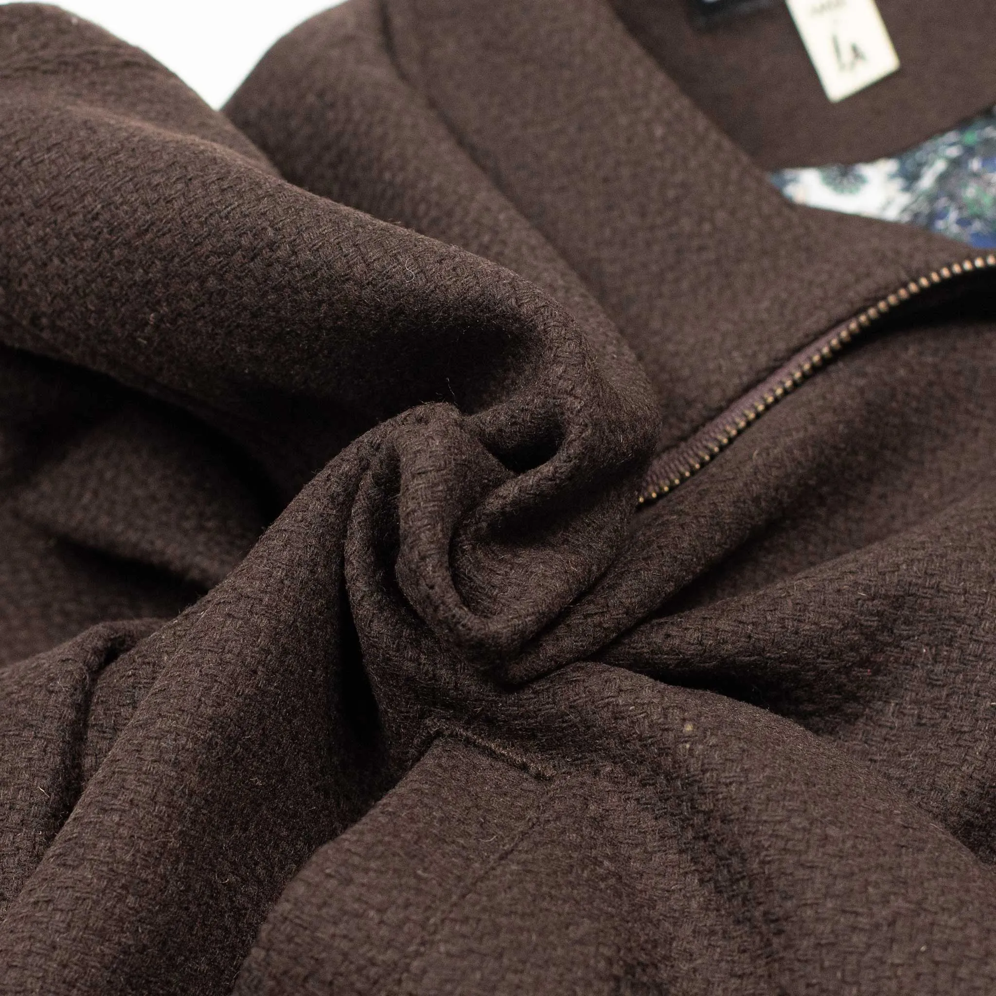 Old Dog relaxed blouson in Vicente Brown wool flannel