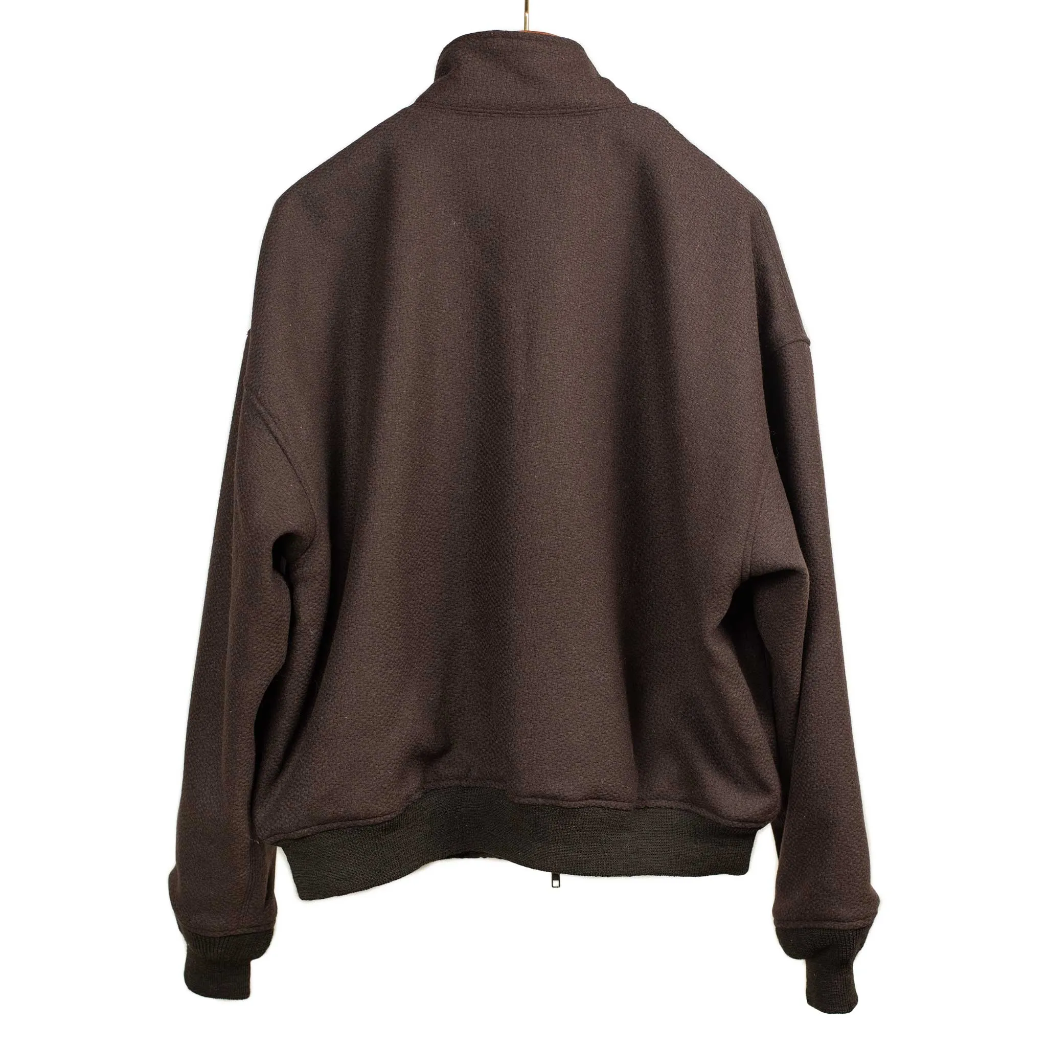 Old Dog relaxed blouson in Vicente Brown wool flannel