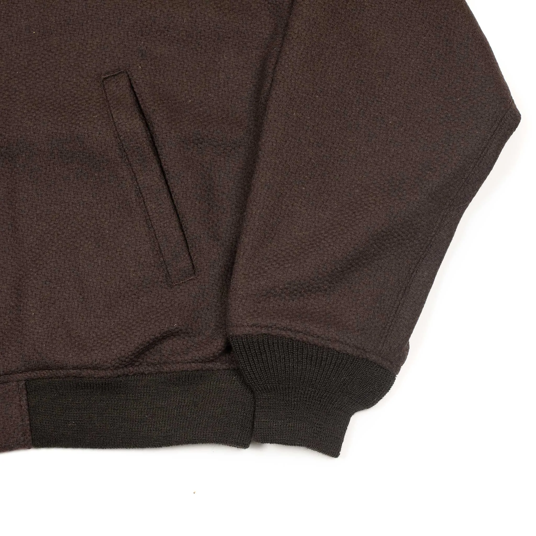 Old Dog relaxed blouson in Vicente Brown wool flannel