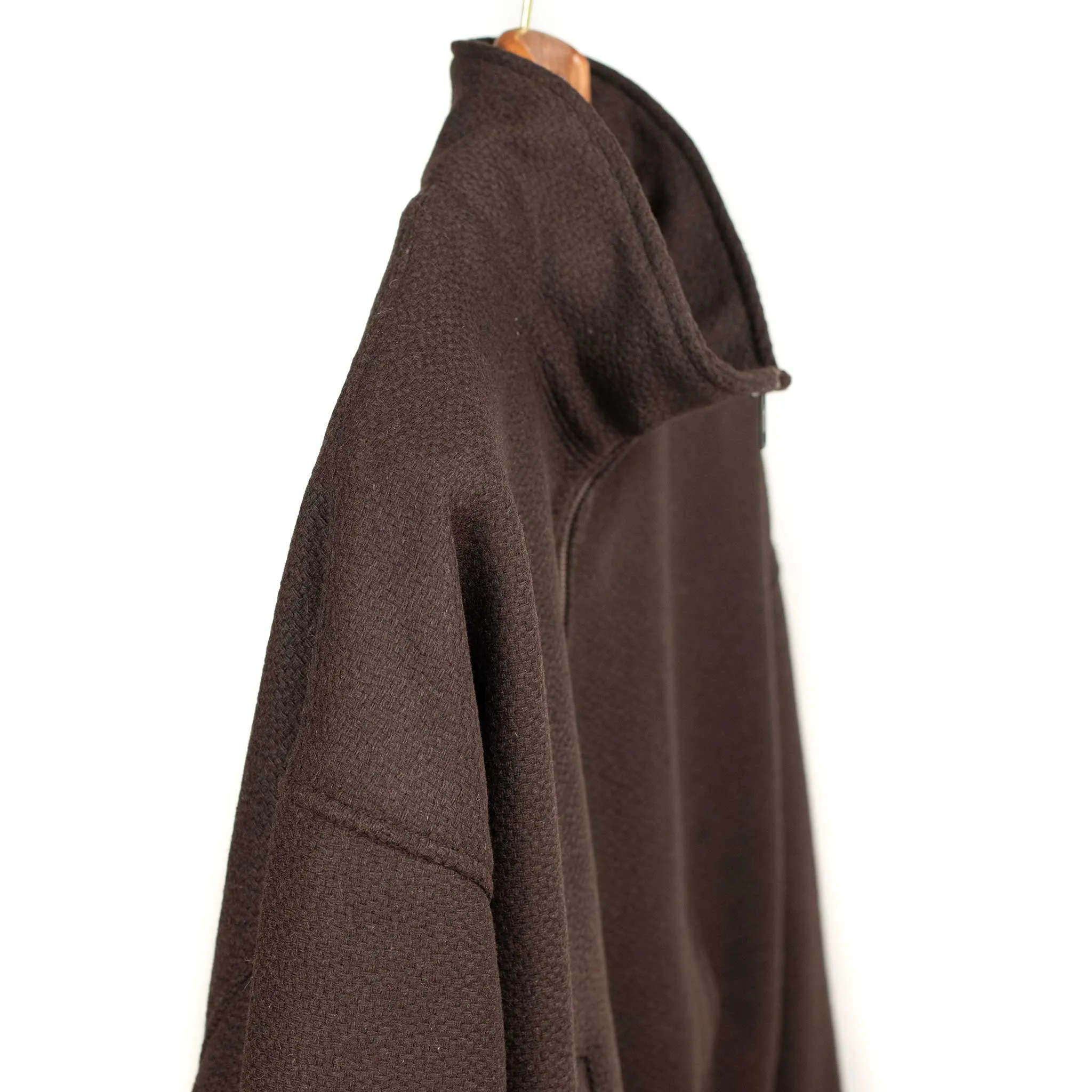 Old Dog relaxed blouson in Vicente Brown wool flannel