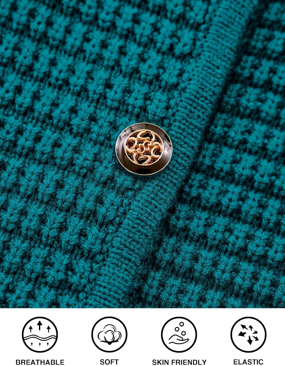 PRETTYGARDEN Women's Knit Cardigan Sweaters Fall Fashion Long Sleeve Open Front Button Down Trendy Casual Sweater Jacket