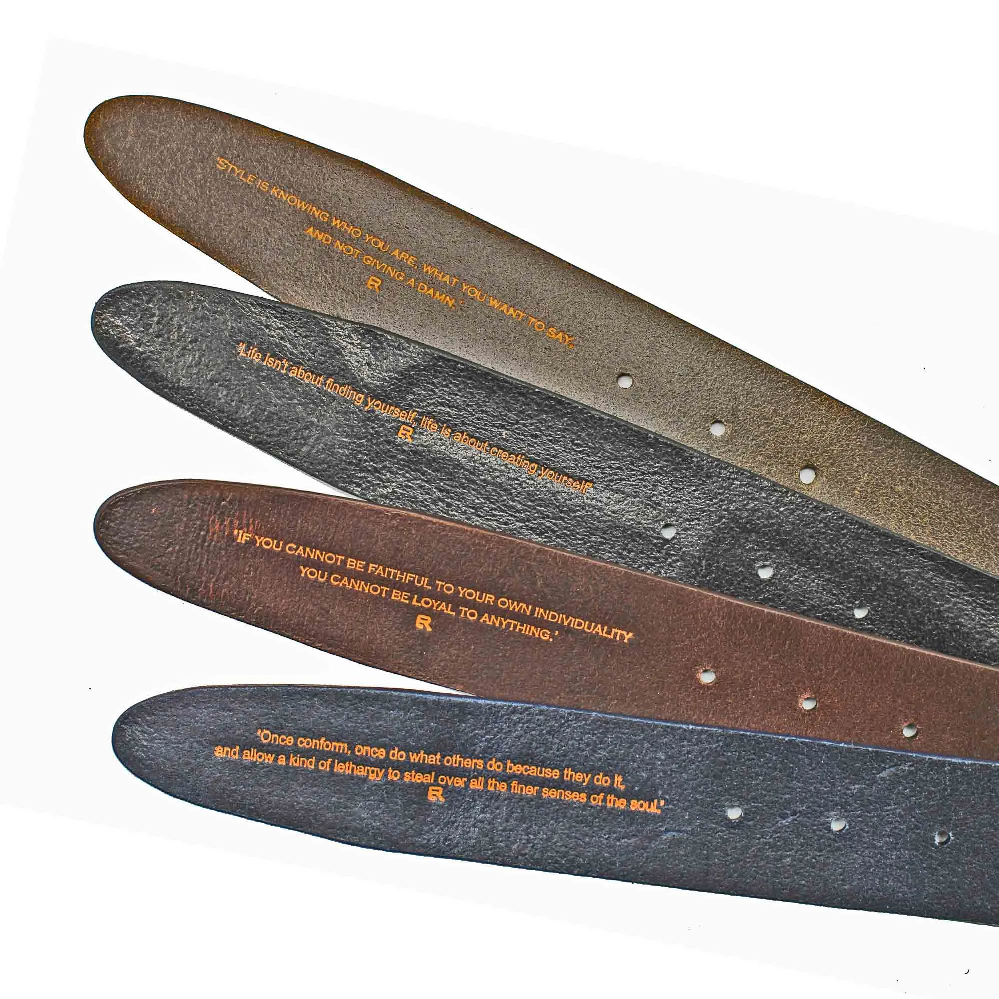 Smooth Supple Honey Toned Frame Belt