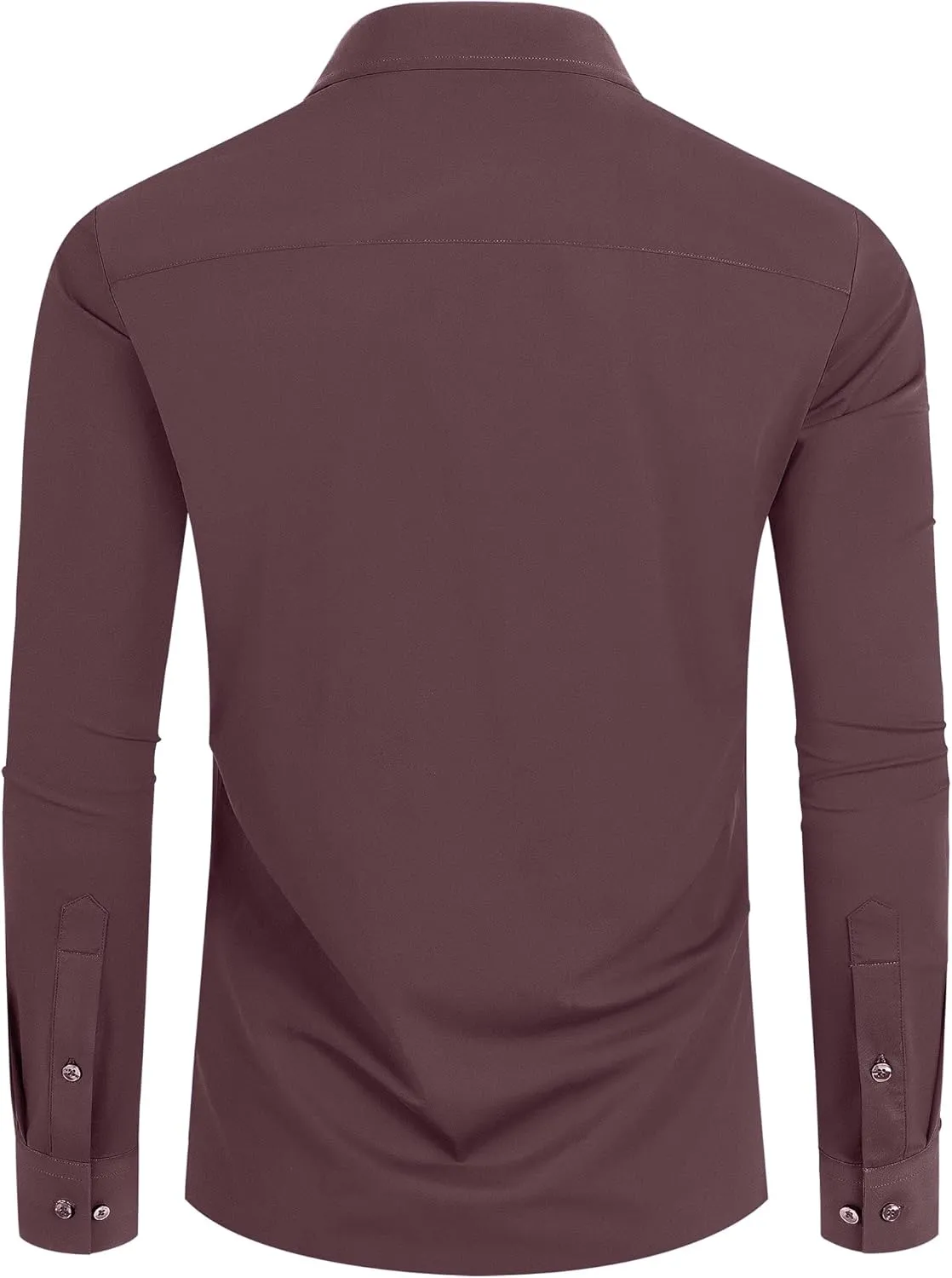 Stretch Mens Dress Shirts Long Sleeve Slim Fit Dress Shirts for Men Muscle Fit Wrinkle Free Button Down Shirt