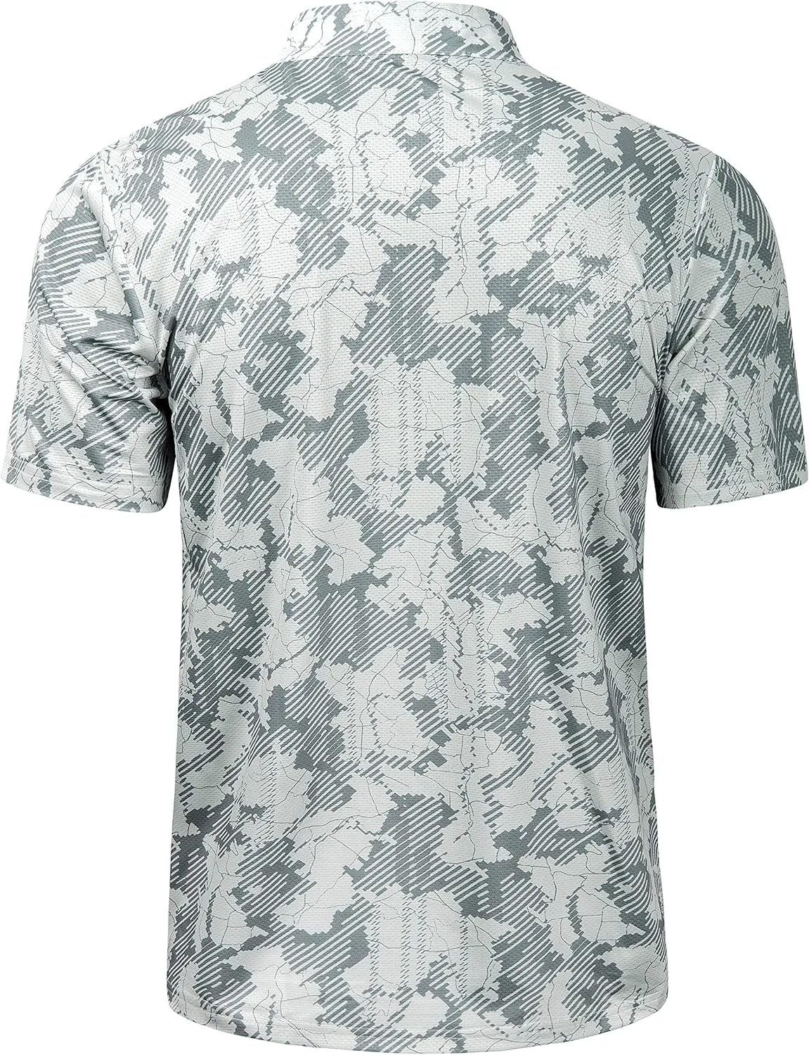 TAPULCO Mens Quick Dry Quarter Zip Performance Modern Printed Casual Sports T-Shirts Athletic Pullover Outdoor Hiking Tee